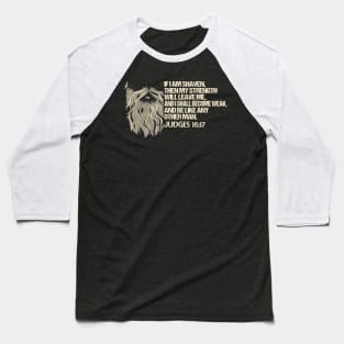 Bearded Man Shaven Baseball T-Shirt